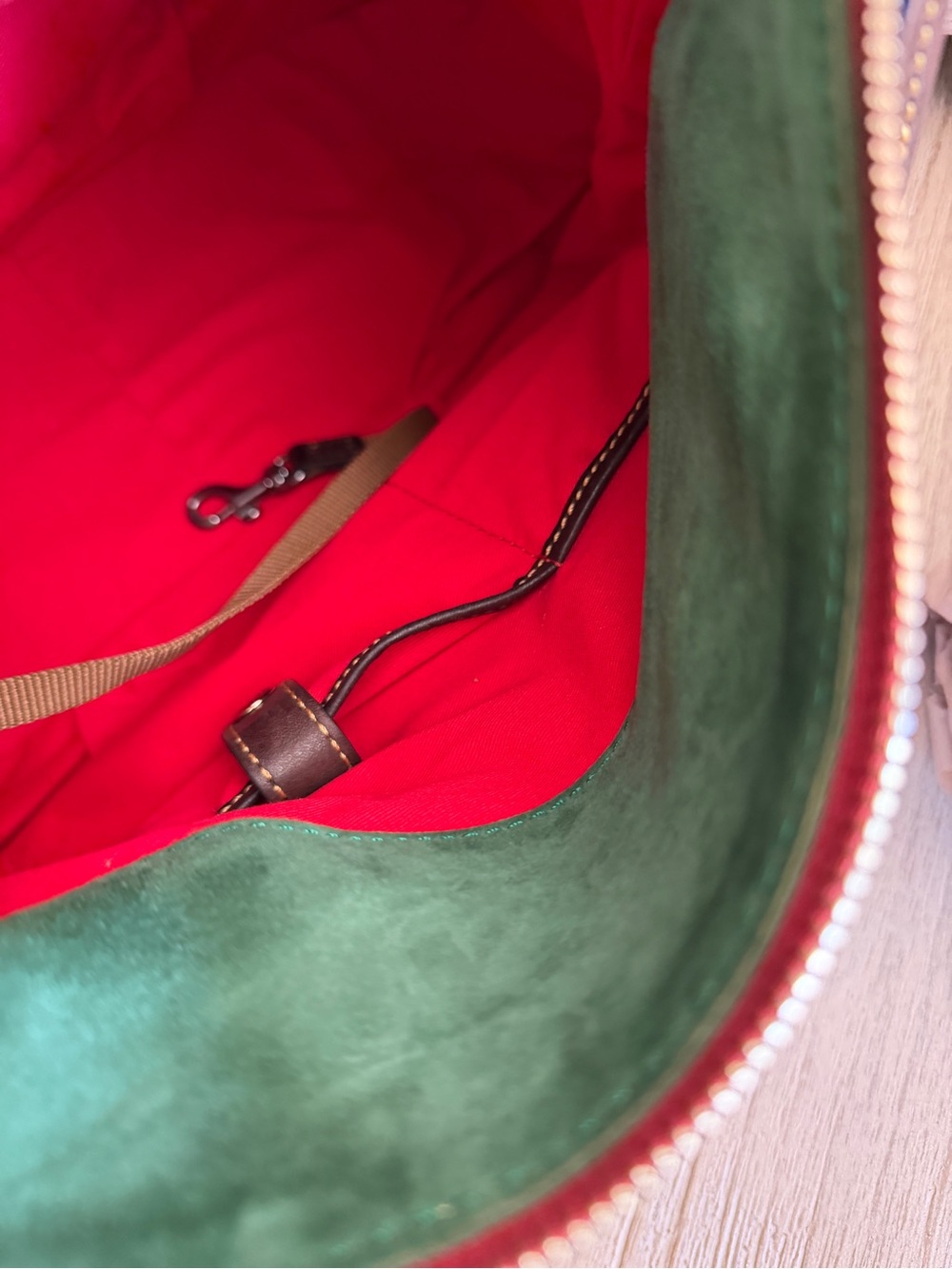 Dooney & Bourke Florentine USA Blue Leather Tassel Hobo Shoulder Bag EUC MINT - Picture 14 of 16